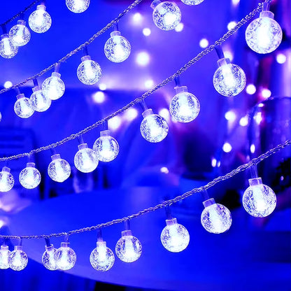 Illuminate Your Celebrations with LED Bubble Ball String Lights - Golden Glow, Battery/USB Operated Fairy Lights for Weddings, Holidays, and New Year Decor